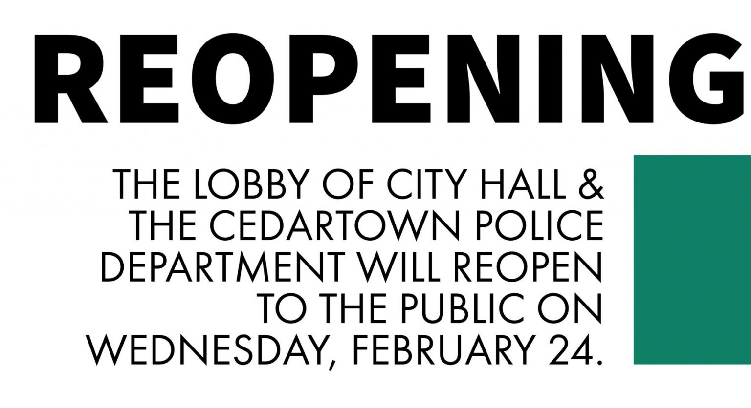 Cedartown City Hall, PD lobbies reopening to public WGAA Radio